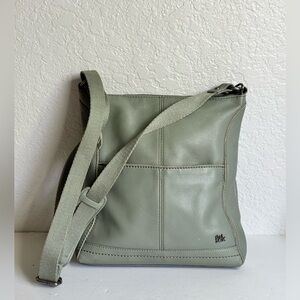 The Sak Lucia Green Leather Crossbody Handbag/Purse